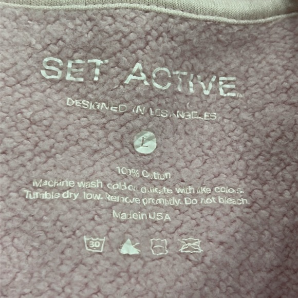 SET ACTIVE Light Pink Heavy Crew Neck Sweatshirt - Size Large - Picture 8 of 8
